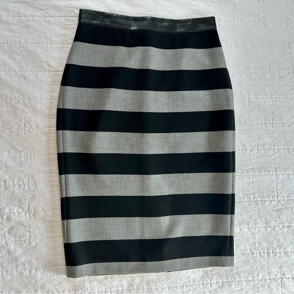 Banana Republic Striped High Waist Pencil Skirt